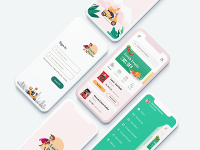 Supermarket UI Design | Lucky Bazaar app design design grocery app illustration supermarket ui ui design uidesign