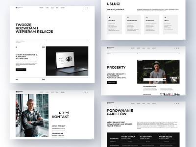 Minimalistic Black & White Website Design