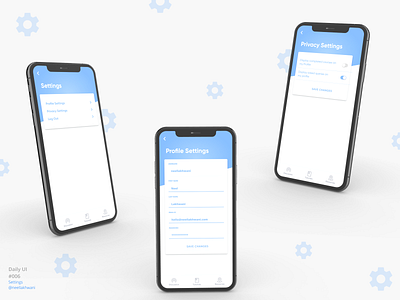 Settings | Daily UI #007 007 dailyui dailyui007 dailyuichallenge design digital diy app interaction interactiondesign minimal settings settings ui simple ui user experience ux