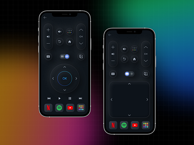 Controlla TV remote app mobile product design ui ux