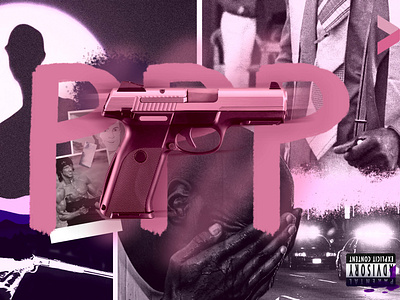 Concept cover - Alpha Wann alpha wann art artwork branding design french rap gun hiphop illustration music pink pistolero rap visual visual design