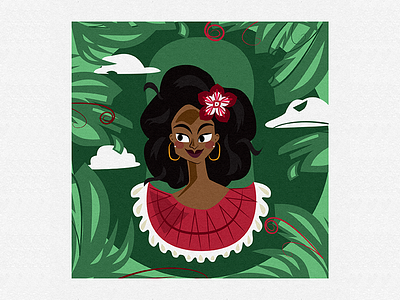 West Indies 🌺 character design girl illustration inspiration travel tropical west indies woman