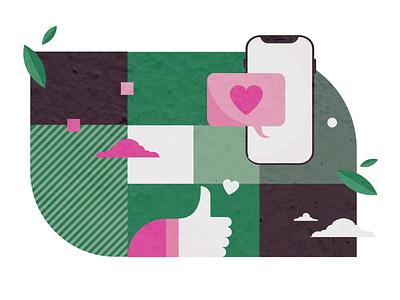 Social media adobe illustrator branding colour design digital folioart heart illustration inspiration love pantone texture vector