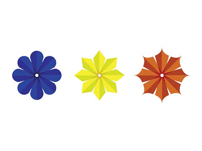 Flora! florals flowers geometry happy accidents illustration primary colors vector