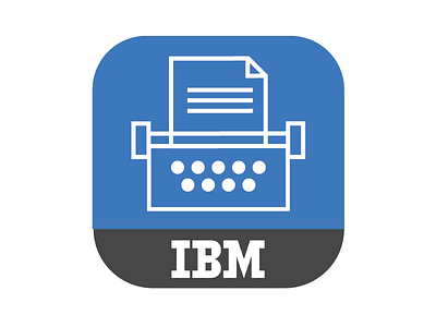IBM Watson Angles icon angles app blue ibm news typewriter watson writing
