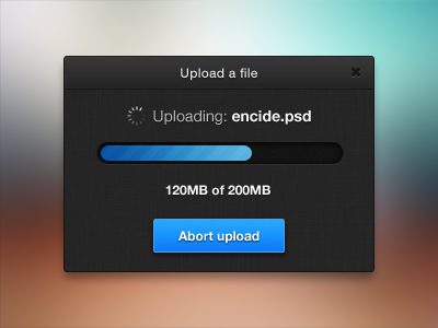 Upload a file blue button encide upload uploading