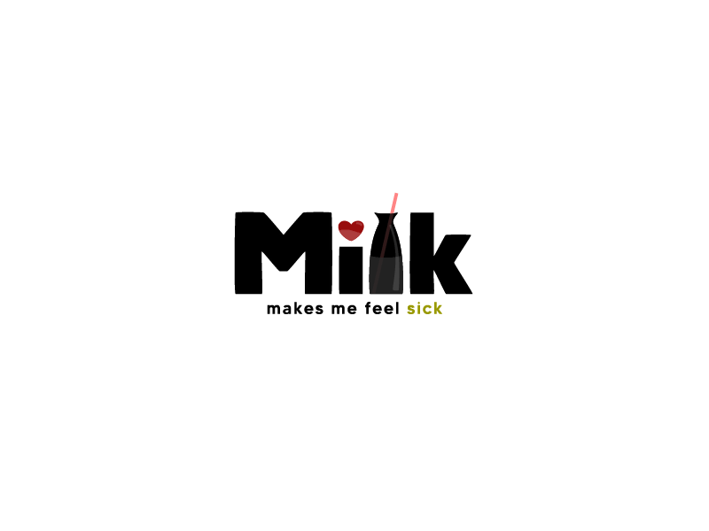 Milk + Milk = Sick 2d animation design illustration typography vector