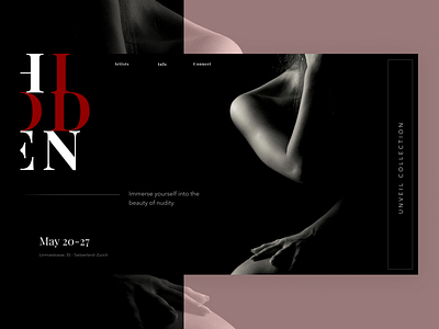 Nude photography exhibition black exhibition hidden luxury naked nude photo poster