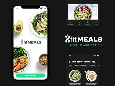 8fitMEAL - Heathy food Delivery APP app app design dark mode food delivery app interaction ui ui ux uidesign user interface user interface design