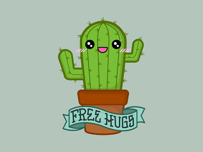 Love Hurts cactus cute flat flatdesign illustration kawaii tattoo