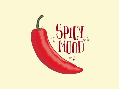 Spicy dreams chili cute fifties flat illustration illustrator lettering pastel pastels spicy