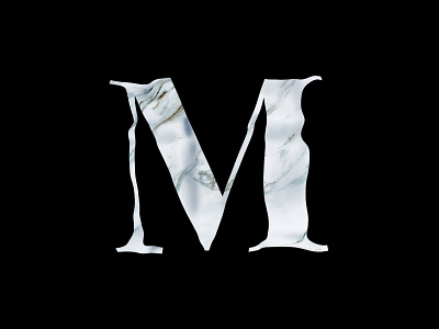 Generative «M» black black white c4d c4d42 cinema4d letter letter m marble typogaphy