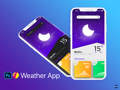 Weather App UI Concept hektortor ios ui user interface ux weather weather app