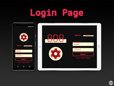 Responsive Login Page UI android hektortor landing page login login page responsive ui user interface ux web