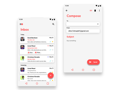 Gmail Redesign Concept android challenge concept design email gmail gmail redesign hektortor inbox ui ux