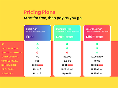 Pricing Page Design Concept