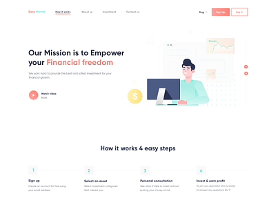 Easy Invest design illustration web