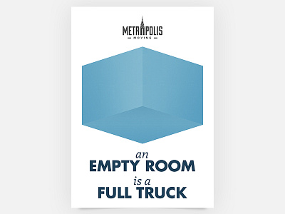 Metropolis Moving - Illustration 1 3d branding empty illustration moving poster print propaganda stop looking at my tags