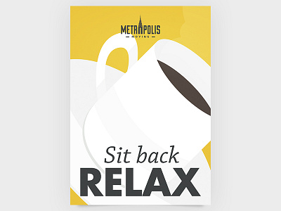 Metropolis Moving - Sit back, Relax branding illustration moving new york poster print propaganda relax