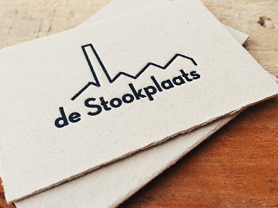 De Stookplaats branding felt letterpress logo