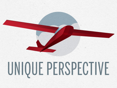 Unique Perspective airplane branding flight logo plane typography vintage