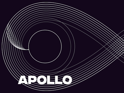 Apollo - Trajectories apollo illustration integral minimal poster print space space age space exploration typography