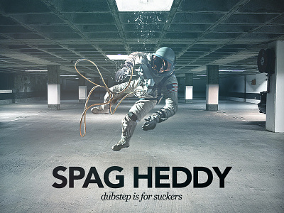 Spag Heddy dubstep typography visual