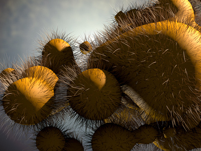 Growth c4d growth hairy illustration