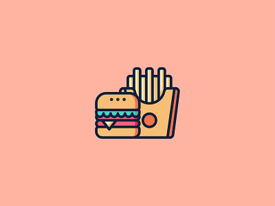 Fast food Icon burger fastfood icon icon a day icon set iconography icons icons set illustration junkfood outline filled