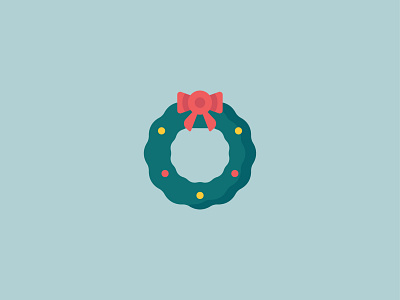 Christmas wreath Icon christmas design flat flat design icon icon a day icons illustration logo vector wreath