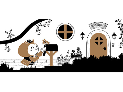Oli the Mailman and His Assistant Renie 2 animal animation character design childrensbooks concept art digital art illustration kidlitart owl rat visual development