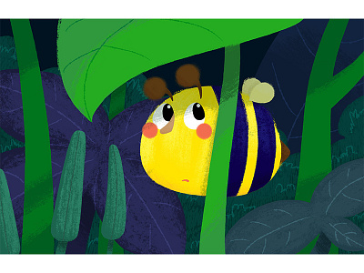 Shy Bee animal bee character design childrensbooks concept art illustration kidlitart visual development