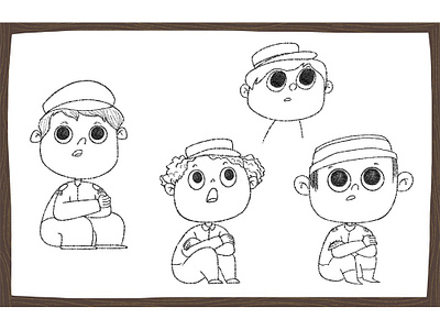 Scaring Story - Boys Design animation boy character design childrensbooks concept art digital art hartlepool monkey illustration kidlitart nightmare visual development