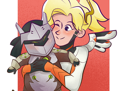 sixfanarts - Genji and mercy