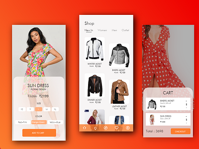 fashion shopping app 100 days of design adobe adobexd adobexdshots app design app icon awesome branding clean concept design fashion flat icon illustration shots ui uiux userinterface ux