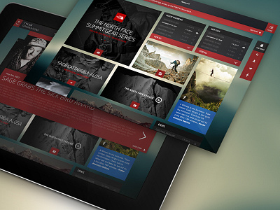 Dashboard App. clean dark dashboard flat grid ios ipad light responsive typography video widget