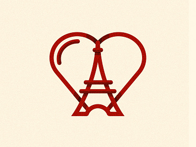 Love For Paris heart icon illustration love paris red