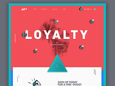 Loyalty Comp bright clean comp editorial grid hero homepage landingpage layout modern typography