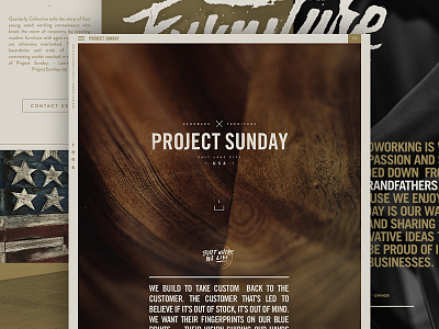 Project Sunday is Live! editorial flat grid hero landingpage typography ui ux web