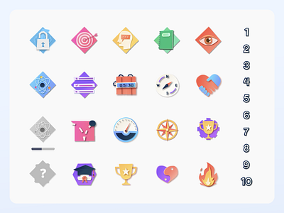 Icon set for Confidently