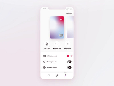bloom Cards animation banking fintech ui