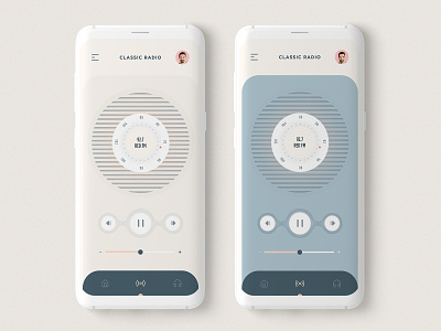 Classic Radio Series 📻 - Playing Radio Station app design interaction minimal minimalist radio radioapp ui ui design user experience user interface user interface designer user interface ui