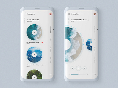 Gramophone App - 🎼 Music Player Concept clean design minimal minimalistic music app music player retro typography ui ui design user interface userinterface ux ux design