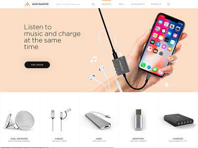 Moarmouz Redesign clean ecommerce minimal ui ux web