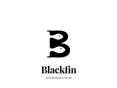 Blackfin - Identity for Beachside Restaurant clean fish fish logo fisherman illustration logo minimal
