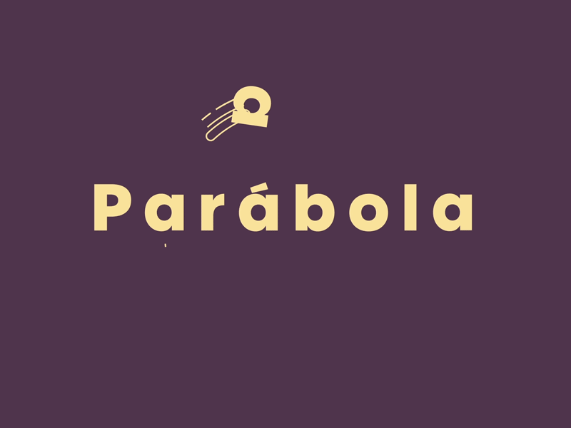parábola animated text animation graphic design motion graphics motion word parable parabola text animation