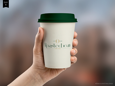 Roasted Bean Coffee Shop brand identity branding dailylogochallenge day6 design graphic design illustrator logo vector