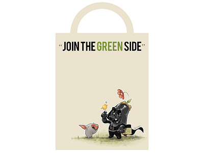 "Go green" bag design with some SW fanart :D