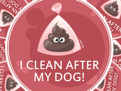 "I clean after my dog" stickers