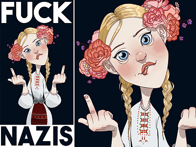 Fuck nazis equalright flowers love nation people